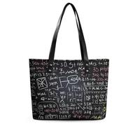 Borsa a tracolla in pelle con formula matematica, borsa a mano, borsa a tracolla, borse da donna alla moda per tutti i giorni e per i viaggi