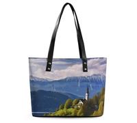 Borsa a tracolla in pelle con paesaggio sloveno, borsa a mano, borsa a tracolla, borse da donna alla moda per tutti i giorni e per i viaggi