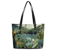 Borsa a tracolla in pelle con paesaggio tropicale, borsa a mano, borsa a tracolla, borse da donna alla moda per tutti i giorni e per i viaggi