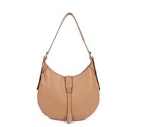 Borsa a tracolla in pelle con zip, DUNE GAIA Marrone TU