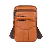 Borsa a tracolla in pelle di alta qualità Must-Have per gli uomini in movimento Regalo premuroso Borse a tracolla Borsa da uomo Marsupio Nero, Marrone-giallastro, as description, come descrizione