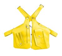 Borsa a tracolla in pelle, doppia spalla, per ascella, antifurto, per uomini e donne, impermeabile, da viaggio, per telefono e denaro, Giallo, Refer to description