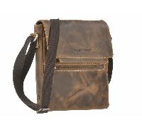 Greenburry Borsa a tracolla vintage in pelle 22 cm marrone