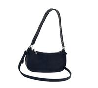 Borsa a tracolla in pelle PU alla moda per le donne anni '90 stili retrò rivetti borchiati borsa a tracolla con due cinghie borsa per il pendolarismo quotidiano, Blu, One Size