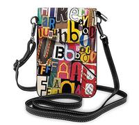 Borsa a tracolla in pelle PU, animali marini Stingrays Borsa a tracolla per cellulare da donna alla moda con tracolla regolabile Lettera e numero