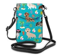 Borsa a tracolla in pelle PU, borsa a tracolla con tracolla per cellulare Fashion City Line con tracolla regolabile Cane bassotto Bento
