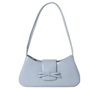 Borsa a tracolla in pelle PU con fiocco dolce borsa alla moda con chiusura a cerniera pochette retrò trendy borsa ascellare per donne e ragazze, Blu e rosa, 270.00x120.00x60.00mm/10.63x4.72x2.36inch