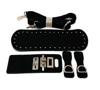 Borsa a tracolla in pelle PU Set di cucito per principianti Borsa fatta a mano che fa accessori per amanti del mestiere e principianti Set di artigianato in pelle PU pronto, Nero , One Size