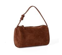 Borsa a tracolla in pelle scamosciata, borsa a spalla piccola con tracolla regolabile, borse da donna, borse morbide, borse hobo leggere con cerniera (coffee)