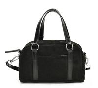 Borsa a tracolla in pelle scamosciata da donna, regolabile, borsa tote con tasca interna, manico superiore, cerniera Per Lo Shopping(Black)