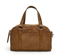 Borsa a tracolla in pelle scamosciata da donna, regolabile, borsa tote con tasca interna, manico superiore, cerniera Per Lo Shopping(Khaki)