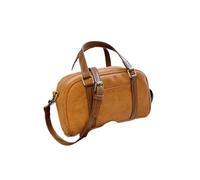 Borsa a tracolla in pelle scamosciata da donna, regolabile, borsa tote con tasca interna, manico superiore, cerniera Per Lo Shopping(Brown)