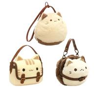 Borsa a tracolla in peluche con gatto - Borsa a tracolla con animali dal design adorabile, graziose borse piccole | Borsas leggera e carina per uso da viaggio per ragazze