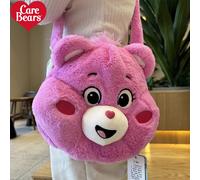 Borsa a tracolla in peluche dei Care Bears, di grande capacità, alla moda e versatile, morbida e delicata sulla pelle, comoda da indossare, ideale per lavoro, scuola, viaggi, shopping e uso quotidiano