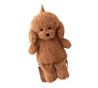 Borsa a tracolla in peluche, morbida e adorabile, adorabile zaino a forma di cane per le ragazze, le donne, la scuola, il viaggio all'aperto, marrone, Se référer au descriptif