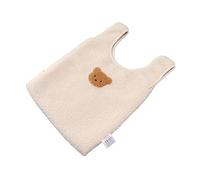 Borsa a Tracolla in Pile, Modello di Orso di Cartone Animato Delicato Sulla Pelle Borsa in Pile di Grande capacità Manico di Larghezza Moderata Presa Comoda per l'uso Quotidiano (Beige)