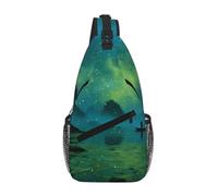 Borsa a tracolla in poliestere resistente con stampa unica Green River per pendolarismo e viaggio