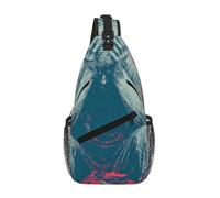 Borsa a tracolla in poliestere resistente con stampa unica Lost Freedom per pendolari e viaggi