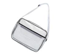 Borsa a tracolla in PVC trasparente con tasche multiple impermeabile per la memoria essenziale, anti statico Pack Pack trasparente impermeabile, 17 pollici Full Pvc Whi