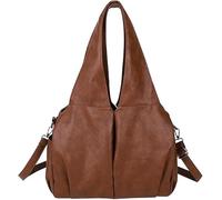 Borsa A Tracolla In Similpelle Da Donna, Grande Capacità, Tracolla In Morbida Pelle, Borsa A Tracolla Tinta Unita, Semplice, Alla Moda, Stile Retrò (Brown)