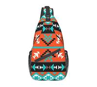 Borsa a tracolla in stile azteco Zaino a tracolla a tracolla Luminoso Senza soluzione di continuità Colorato Motivo azteco Tribale Etnico Astratto Geometrico Stampa artistica Borsa sul petto Stile Nav
