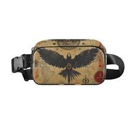Borsa a tracolla in stile boho, vintage, con simboli misteriosi, marrone, alla moda, per donne, uomini, adolescenti, piccola borsa a tracolla con tracolla regolabile per viaggi, corsa, escursionismo