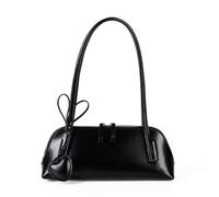 Borsa a tracolla in stile coreano per le donne con ciondolo a forma di cuore staccabile in pelle PU spaziosa borsa ascellare per uso quotidiano borsa ascellare, Nero , One Size