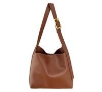Borsa a tracolla in stile giapponese Borsa a tracolla grande capacità secchiello in pelle PU messaggeri per tutti i giorni in pelle PU Crossbody per le donne, Marrone