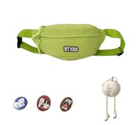 Borsa a tracolla in stile giapponese per ragazza donna bella borsa da cintura alla moda petto vita lettera marsupio marsupio petto giapponese piccolo crossbody Trend Belt Pack, Verde, O, Bellezza di
