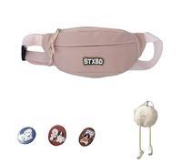 Borsa a tracolla in stile giapponese per ragazze e donne, bella cintura alla moda per petto in vita lettera marsupio marsupio piccola tracolla lettera marsupio per corsa, K, L, Bellezza di massa