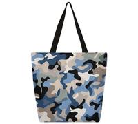 Borsa a tracolla in tela classica con stampa mimetica borsa per la spesa borsa a tracolla in tela per la scuola borsa da