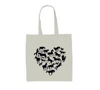 Borsa A Tracolla In Tela Con Cuore E Cavallo - Animali Pony