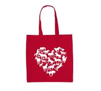 Borsa A Tracolla In Tela Con Cuore E Cavallo - Animali Pony