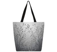 Borsa a tracolla in tela con foglie ombra chiara borsa per la spesa borsa a tracolla in tela da donna uomo borsa alla moda