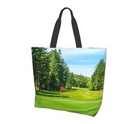 Borsa a tracolla in tela per campo da golf per donna, borsa tote impermeabile riutilizzabile Borsa grande per la spesa Borsa da spiaggia