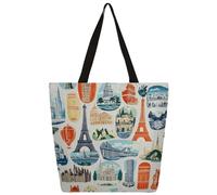 Borsa a tracolla in tela per la scuola, per la spesa, per la scuola, per l'architettura del paesaggio, da uomo, alla moda