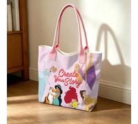 Borsa a tracolla in tela riutilizzabile della collezione Disney Princess, ampia borsa per commissioni, lavoro, scuola, spiaggia, shopping e uso quotidiano casual FumettoOxford