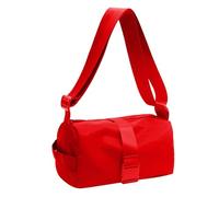 Borsa a tracolla in tessuto, alla moda, alta sensibilità, orizzontale, casual, a spalla singola, tinta unita, per donne, fantastici zaini per ragazzi e ragazze (rosso, taglia unica)