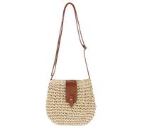 Borsa a tracolla in tessuto, borsa da spiaggia, borsa regolabile con cerniera dal design leggero, elegante accessorio estivo con look alla moda, compagno di viaggio casual e matrimonio con materiale