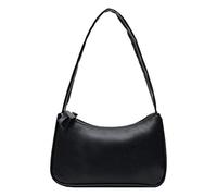 Borsa a tracolla in tinta unita con cerniera per telefono, borsa a mano, borsa a tracolla, Nero , 22.5X8X14.5