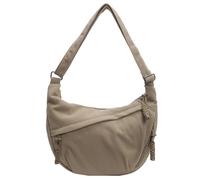 Borsa a tracolla in velluto a coste da donna, a mezza luna, con tracolla regolabile, multi-tasca, casual, borsa a tracolla per uso quotidiano, viaggi e lavoro, cachi, 400.00x300.00x30.00mm