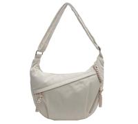 Borsa a tracolla in velluto a coste da donna, a mezza luna, con tracolla regolabile, multi-tasca, casual, borsa a tracolla per uso quotidiano, viaggi e lavoro, Beige, 400.00x300.00x30.00mm