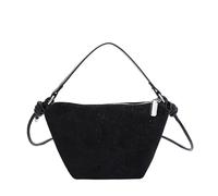 Borsa a tracolla in velluto con tracolla, borsa a tracolla per gnocchi, pochette per donne e ragazze, in viaggio, Nero , 200*110*50/7.87*4.33*1.97inch