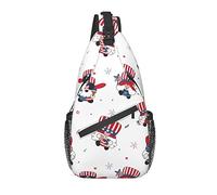 Borsa a tracolla Independence Day Happy Gnomes Patriotic Hiking Daypack Crossbody Shoulder Backpack Travel Chest Pack for Men Women