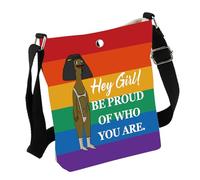Borsa a tracolla ispirata ai cartoni animati LGBTQ regalo per gli amanti dei cartoni animati regalo gay pride regalo mese regalo, Chi sei borsa
