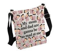 Borsa a tracolla ispirata al film horror Stu Macher, regalo spaventoso per gli amanti del cinema, merchandising per i fan dei programmi TV, Borsa Mad at Me