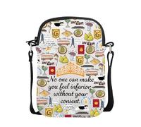 Borsa a tracolla ispirata al film Principessa regalo per fan della principessa No One Can Meke You Feel Inferrior Without Your Consent, Feel Inferior Cb Regno Unito, 0
