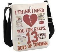 Borsa a tracolla ispirata al libro romantico con citazione di Johnny e Shannon Tommen College regalo per amanti dei libri, Tommen Cb Eu, 8.27 Inches ×6.5 Inches × 0.79 Inches