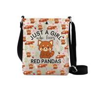 Borsa a tracolla ispirata al panda rosso, idea regalo per amanti degli animali, idea regalo per custodi di mammiferi, borsa a tracolla con panda rosso, Ama Red Cb2, large