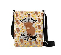 Borsa a tracolla ispirata alla mucca delle Highland Farm Animal Gift Shaggy Cow Gift Just a Girl Who Loves Highland Cows, borsa a tracolla, Chi ama Highland Cb2, large